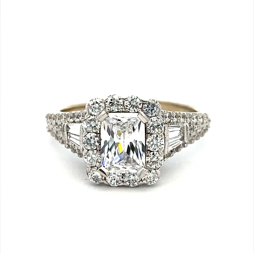 Beeghly & Co. White Gold Halo Diamond Engagement Ring BCR-122